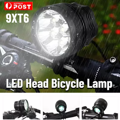 9x XM-L T6 LED Head Bicycle Lamp Bike Light MTB Headlamp Torch Battery Bright OZ • $30.99