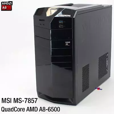 MEDION MSI Ms-7857 AMD A8-6500 Computer PC Ati Radeon HD 8570D 250GB 2GB Dvd-Rw • $148.55