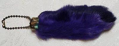 Vtg 1970's USA Lucky Charm RABBIT'S FOOT KEYCHAIN  2 Tone Purple 3-1/2  • $9.99