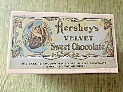 Vintage Hershey's Chocolate Velvet Sweet Advertising Tin Recipe Box • $8.99