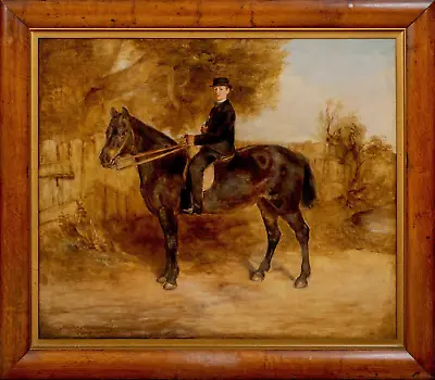 Large 19th Century English Boy & Horse Portrait By Walter Harrowing (1838-1913) • £2200