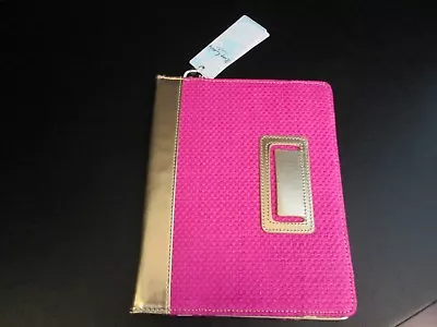 Hot Pink Flamingo Straw IPad Tablet Cover By Mud Pie 9 -10  NWT • $19.95