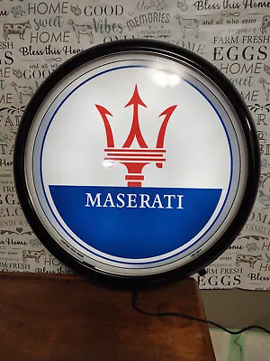 New 18  Maserati Led Aluminum Frame Wall Sign--usa 2011 • $165.65