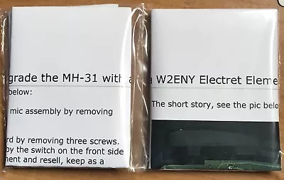 W2ENY HiFi Microphone Electret Element Upgrade For Yaesu MH-31 Hand Mic • $25