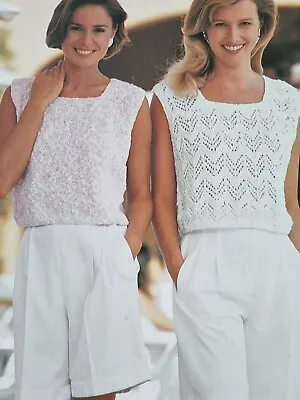 KNITTING PATTERN Ladies Summer Top In DK Cariba  Cotton 28 -40 (665) • £1.95