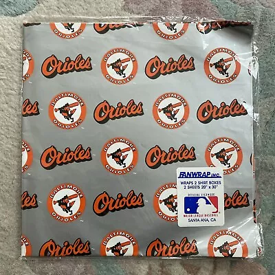 Vintage MLB Baltimore Orioles Fanwrap Shirt Box Wrapping Gift Sheets • $15