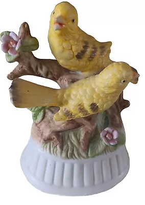 Vintage Canary Yellow Birds Music Box. Plays  Lara's Theme  From Dr. Zhivago  • $19.90