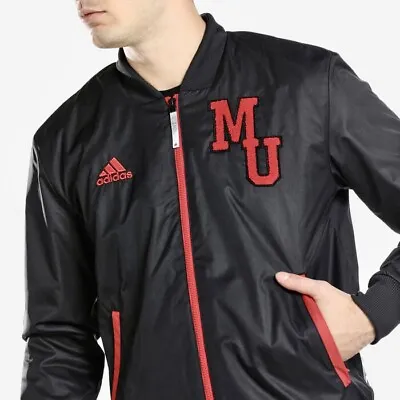 Adidas Manchester United Men’s Bomber Jacket Full Zip Black Coat #994-250 • $54.95