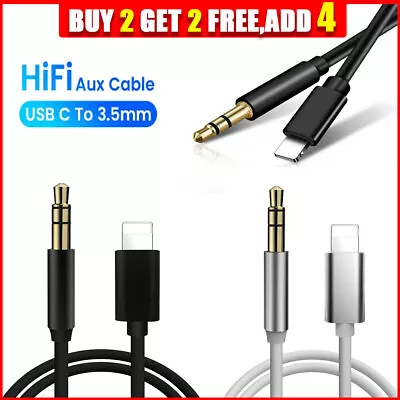 3.5mm Jack AUX Adapter Cable Cord Wire To Car Audio For IPhone 15 14 13 12 PRO • £3.39