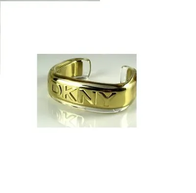 £40 • Buy New Genuine DKNY Stainless Steel And Resin Gold Logo Cuff Bangle NJ1205 £80