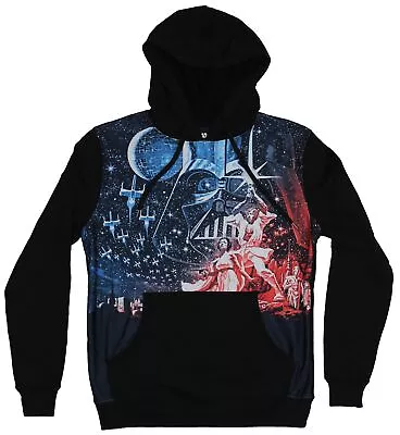 Star Wars Mens Hoodie- New Hope Style With X-Wing Squadron Image • $30.97