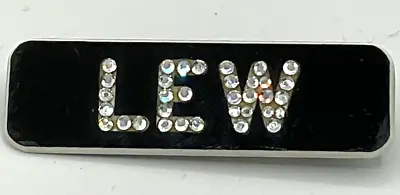 Vintage Dance Club Name Tag Lew With Rhinestones Badges By Brown Alhambra CA • $14.95