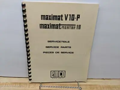 EMCO Maximat V10-P Service Parts Manual • $30