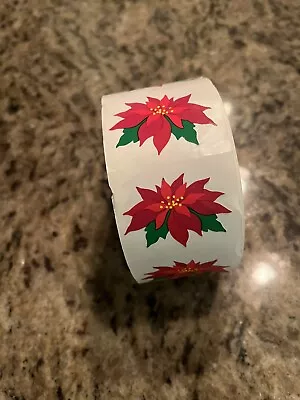 Mrs. Grossman's Stickers ROLL Very HTF POINSETTIAS CHRISTMAS NOS 331 Count 1994 • $199.99