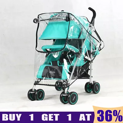 Baby Buggy Rain Cover Universal Raincover For Pushchair Stroller Pram Waterproof • £6.65