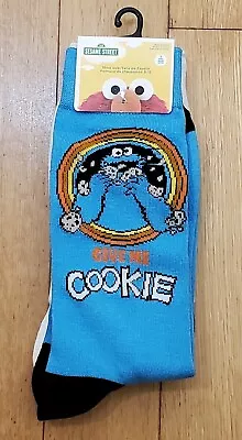 New Men's Cookie Monster & Oscar The Grouch Playing Trumpet Crew Socks 2 Pairs • $11