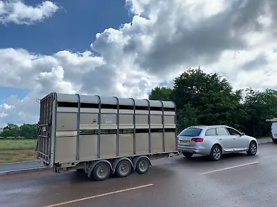 Ifor Williams 14' DP120 Tri-Axle Livestock Trailer & Sheep Decks. 14' Flatbed. • £4599