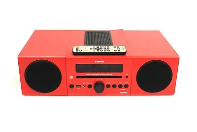 YAMAHA MCR-042 CD/iPod Dock/MP3 Stereo Micro Component System (Red)& Remote-used • £179.99