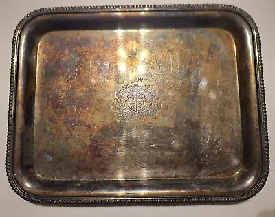 Silver Plate Tray EPNS International Silver Co. Heavy 1 Pound 4oz.  • $16