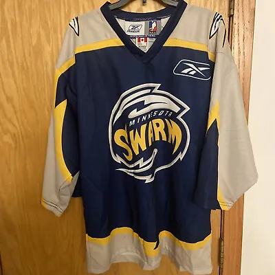 Mens Reebok NLL Minnesota Swarm Jersey Size Adult M  Blue Lacrosse (preowned) • $40
