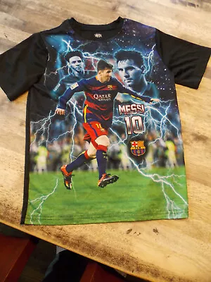 $14.99 • Buy Leo Messi Team Barcelona Soccer T Shirt Youth Large