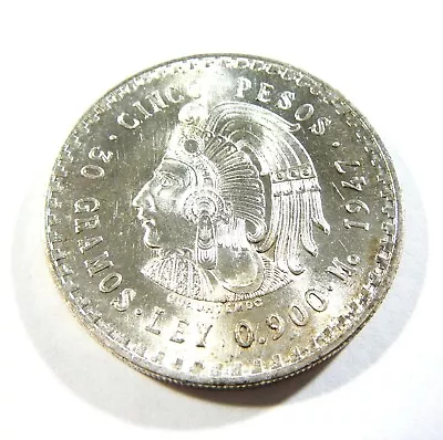 Mexico 1947 Silver 5 Pesos UNC • $45