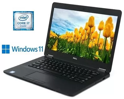 DELL LATITUDE E7470 CORE I7 6600U 16GB 512GB SSD 14   INCH WINDOWS 11 LAPTOP • $349