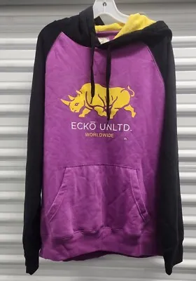 Vintage Y2k Ecko Unltd Roaming Rhino Pullover XL Purple New • $49.99