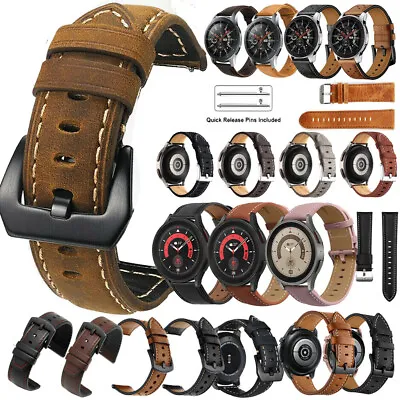 £8.99 • Buy Replacement Leather Watch Strap 20mm 22mm Band For Fossil Watch Universal Strap
