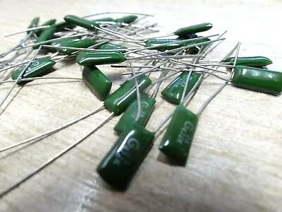 25 4.7nf 100v Green Mylar Polyester Capacitor 0.0047uf  4700pf 5mm 472-k 4n7 • £3.75