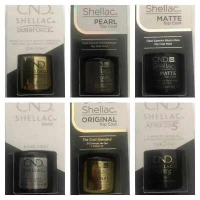 £32.95 • Buy CND Shellac Nail Polish Top Coat Base Coat DURAFORCE  Xpress5 7.3ML, 12.5 & 15ML