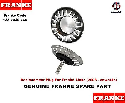 £18.95 • Buy Franke Sink PLUG For Basket Strainer Waste (New Style, 2008 - Onwards)