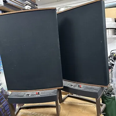 2- Quad ESL 63 USA MONITOR Made In ENGLAND With Factory Stands AS-IS (BUZZING) • $1500