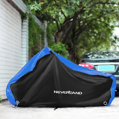 Motorcycle Cover Waterproof Heavy Duty For Winter Outside Storage L Snow Rain UV • $19.19