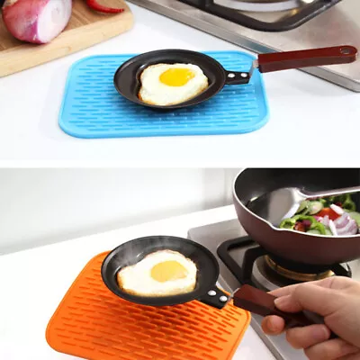 £3.83 • Buy Kitchen Heat Resistant Silicone Trivet Mat Non Slip Pot Pan Pad Holder Mitts