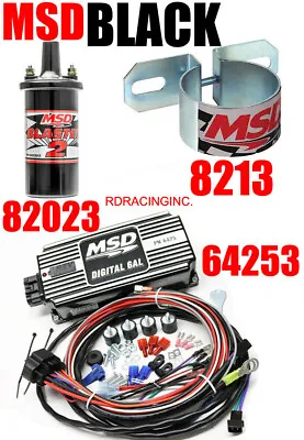 MSD 6AL Ignition Kit Digital 64253 Blaster 2 Coil 82023 Mounting Bracket 8213  • $454.95
