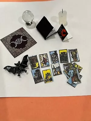 Witch Tarot Assortment   Dollhouse Miniatures 1:12 Scale Gailslittlestuff • $13