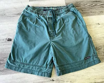 Vintage Ocean Pacific Shorts Size Medium Green Surfing Beach Washed Surf • $40