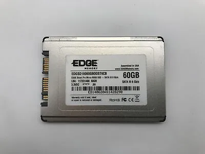 Edge Memory 60GB 1.8  Micro-sata USATA III SSD EDGSD18060GBOOST6CB • $14