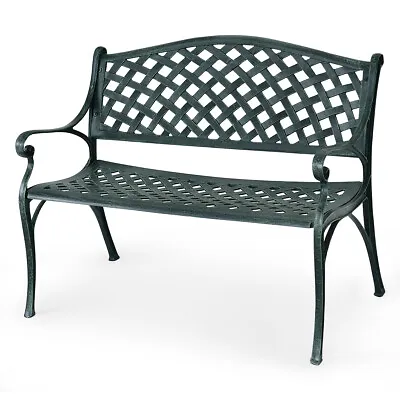 Costway 40  Outdoor Antique Garden Bench Aluminum Frame Seats Chair Patio Garden • $149.99