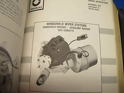 1956-1974 Delco Windshield Wiper Motor Parts Catalog Repair Service Manual • $149.95