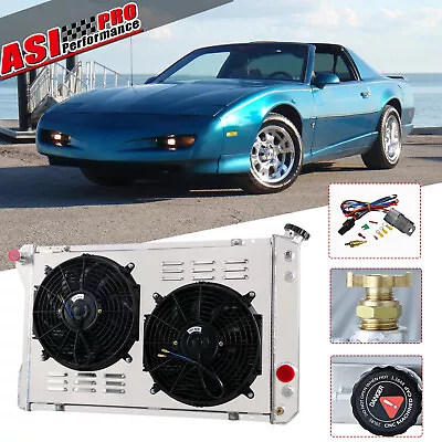 3 Row Radiator+Shroud Fan For 82-92 Chevy Camaro Pontiac Firebird V8 • $199