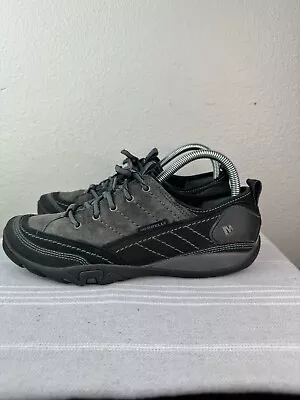 Merrell Mimosa Gray Black Suede Leather Lace Up Trail Shoes Size 8.5 Hiking • $35