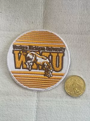 WMU West Michigan University Broncos Embroidered Iron On Patch Vintage 3  X 3  • $6.69