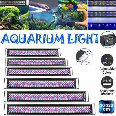 Aquarium Light Lighting Full Spectrum Aqua Plant Fish Tank Bar LED Lamp 30 120cm • $60.22