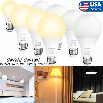 E27 E26 LED Light Bulbs 50/90/150/180 Watt Equivalent Saving Energy Lamp Bulb US • $6.95