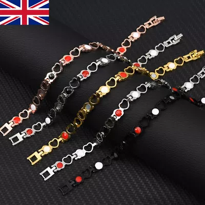 Women Magnetic Bracelet Arthritis Pain Relief Weight Loss Therapy Jewelry UK New • £2.52