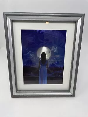 The Moon's Wife Art By Mick Van Houten Foil Art Framed Dragons Celestial Pixies • $15.30