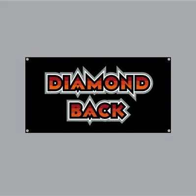 DIAMOND BACK - Black Silver & Orange Words Banner - Old School Bmx • $97.90