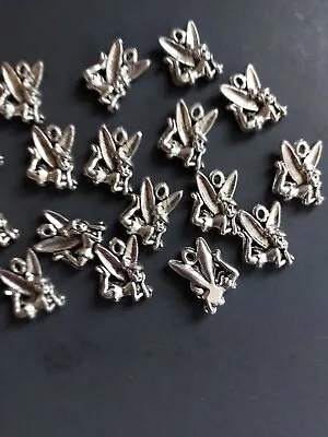£2.80 • Buy 10 X Silver Tone Tinkerbell  Charms Pendants For Jewellery Making Free P.P